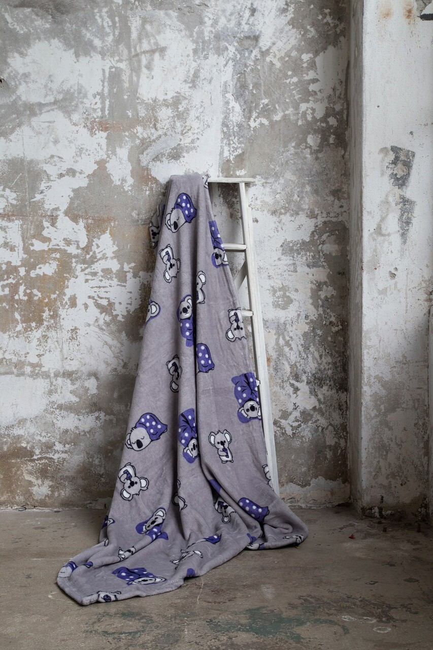Patura Double, Koala Bear - Purple, Dolce Bonita Home, Poliester