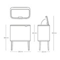 Cos de gunoi cu soft touch, Brabantia, Bo Touch, 11+23 L, 31.2x54x68 cm, otel, bej