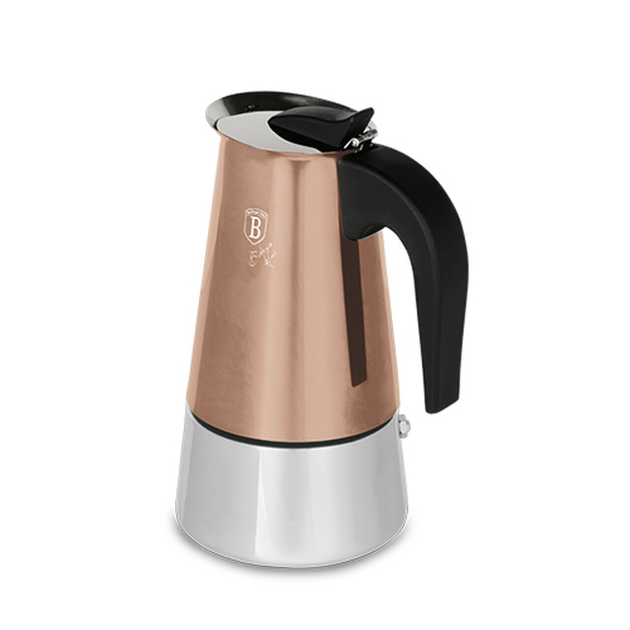 Aparat de cafea Berlinger Haus, Rose Gold, 9 cesti, 450 ml, inox 18/10, roz/argintiu - imagine 6