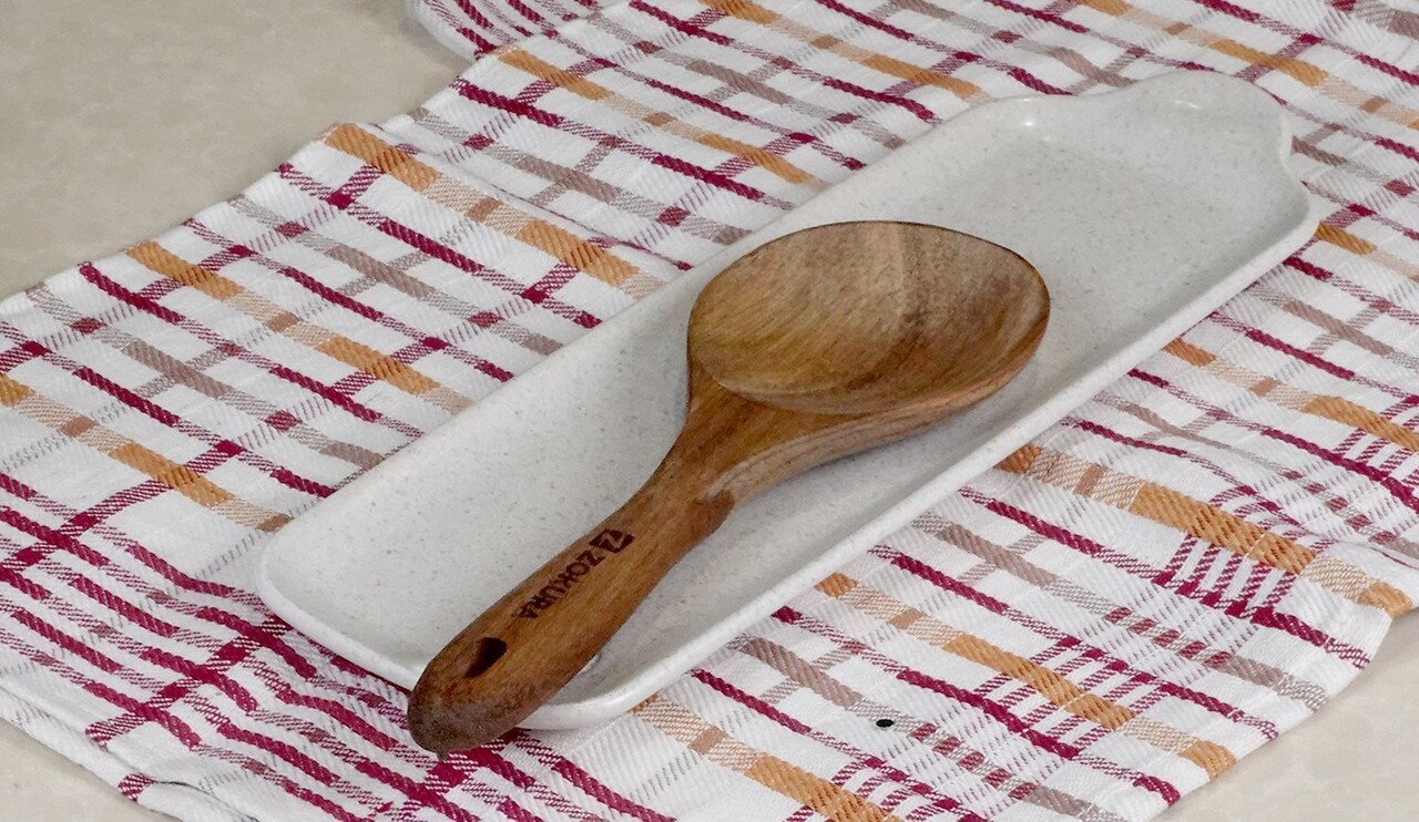 Lingura orez, lemn de acacia, 23 cm - Zokura - imagine 3