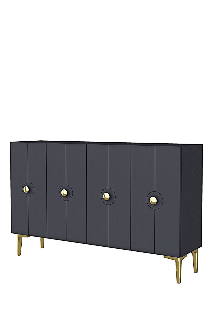 Consola, Hanah Home, Enlem 120, 120x75x32 cm, Antracit — imaginea 4