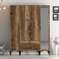 Dulap pentru haine, Hommy Craft, Kumsal STR, 160x47.5x201.4 cm, PAL, Maro