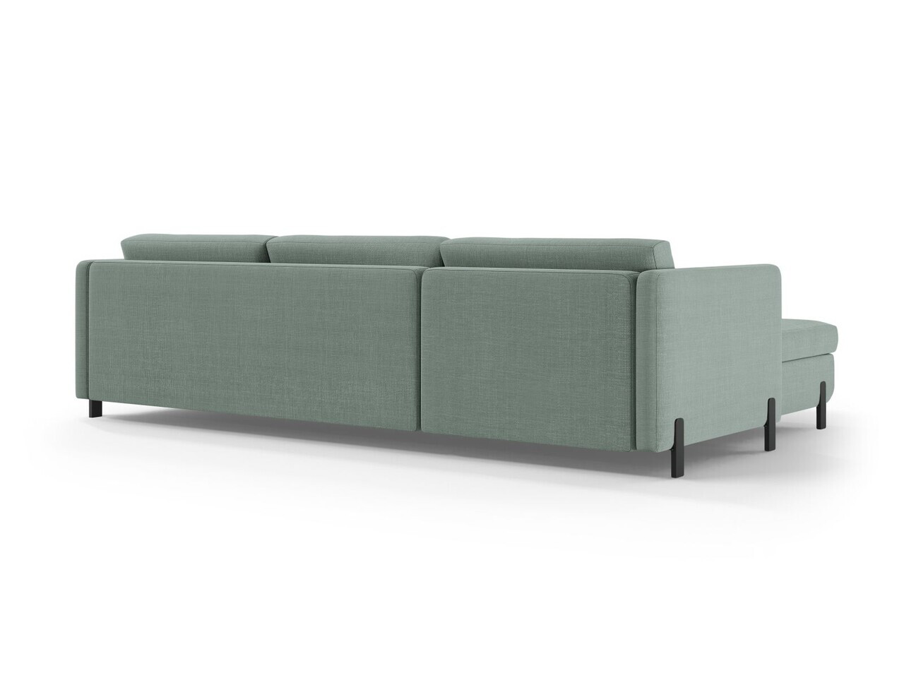 Coltar extensibil stanga 5 locuri, Gloria, Micadoni Home, 286x170x88 cm, tesatura structurata, verde menta — imaginea 4