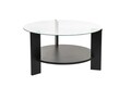 Masuta de cafea, Nordure, Clara, Lemn negru / Transparent