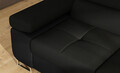 Coltar extensibil dreapta 4 locuri, ELTAP, Anton, 272x203x85 cm, lemn/poliester, negru