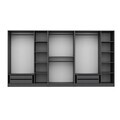 Dulap pentru haine, Hanah Home, Nisa, 360x210x52 cm, Antracit