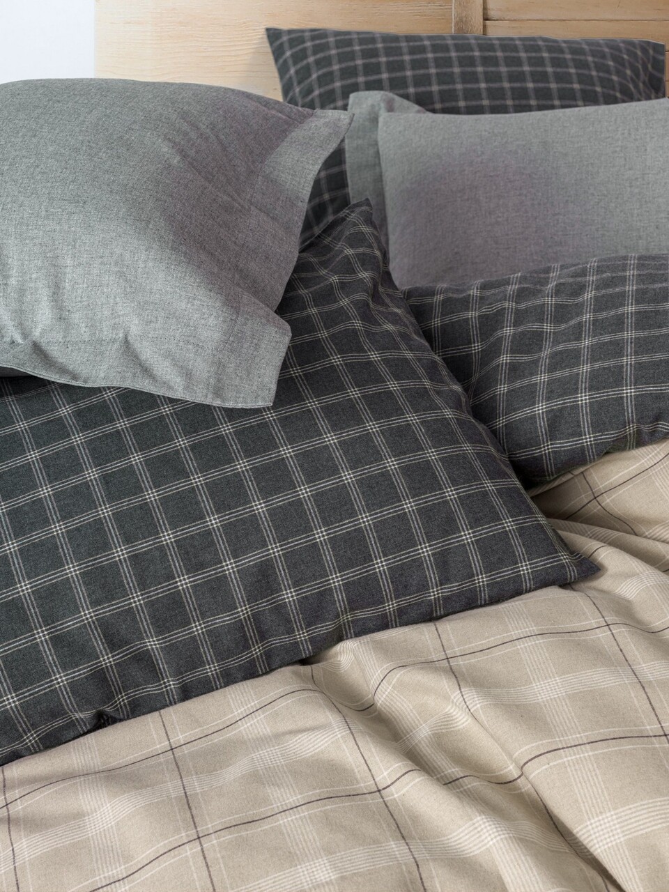 Lenjerie de pat dubla, Siiras - Grey, Cotton Box, 50% bumbac / 50% poliester