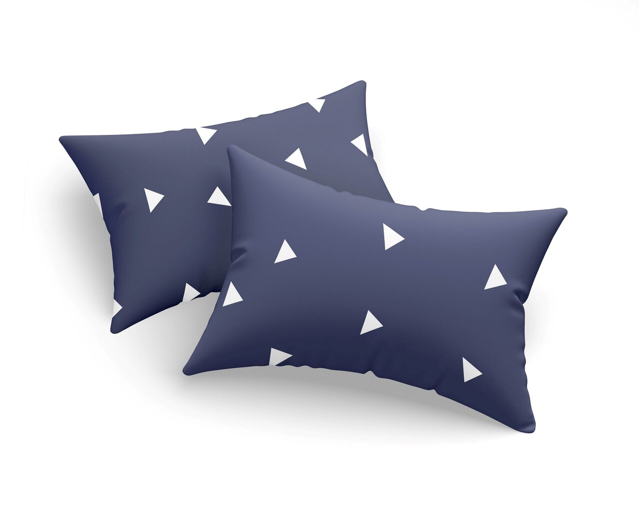 Set 2 fete de perna, Üçgen - Blue, Eponj Home, 65% bumbac/35% poliester