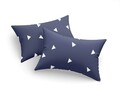 Set 2 fete de perna, Üçgen - Blue, Eponj Home, 65% bumbac/35% poliester