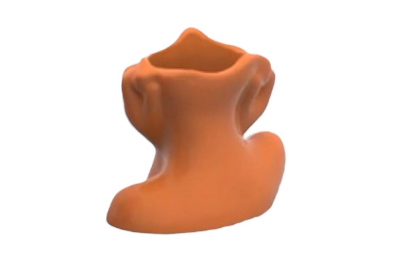 Vaza, Iskandinav Layd, Ceramica, Portocaliu - view 2