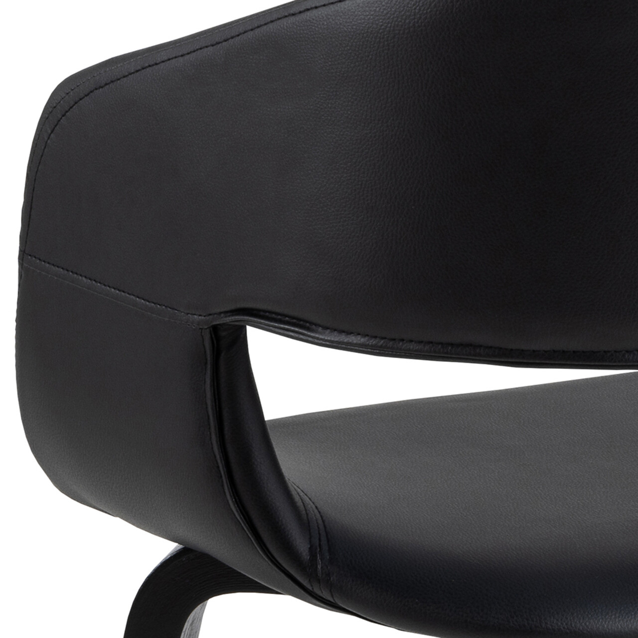Scaun Nova, Actona, 49.5x52.5x77 cm, piele ecologica/placaj, negru - view 3