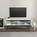 Comoda TV, Zena Home, Flay, Alb/Negru