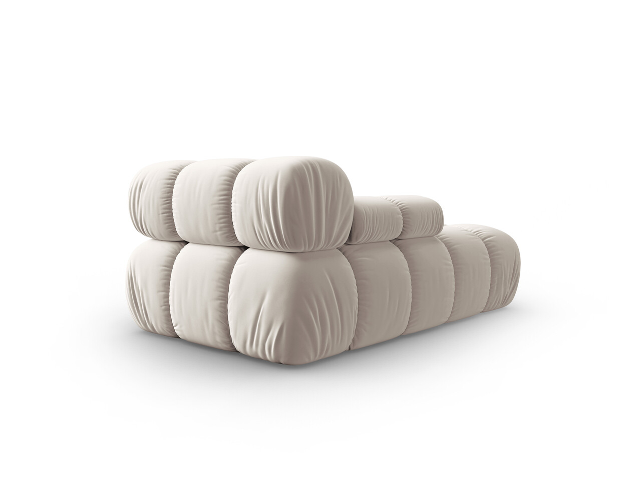 Sezlong living stanga 1 loc, Bellis, Micadoni Home, BL, 155x94x70 cm, catifea, bej deschis