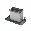 Organizator pentru chiuveta Tidytex, Metaltex, 24x13x14 cm, plastic, gri