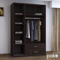 Dulap pentru haine Royal, Pakoworld, 150x58x230 cm, PAL melaminat, wenge
