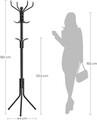 Cuier Tall Tree, Vasagle, 49x49x182 cm, otel, negru