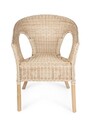 Scaun pentru gradina Alliss, Bizzotto, 58x61x74 cm, ratan/rachita, natural