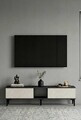 Comoda TV, Hanah Home, Didema 150, 150x40.5x30 cm, Antracit / Travertin