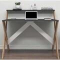 Birou, Hanah Home, X, 90x88x50 cm, Antracit / Pin Atlantic