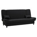 Canapea extensibila 3 locuri Tiko, Pakoworld, 200x85x90 cm, textil, negru