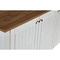 Consola, Tuvalle, Tuval 067, 150x76x39 cm, Stejar / Alb