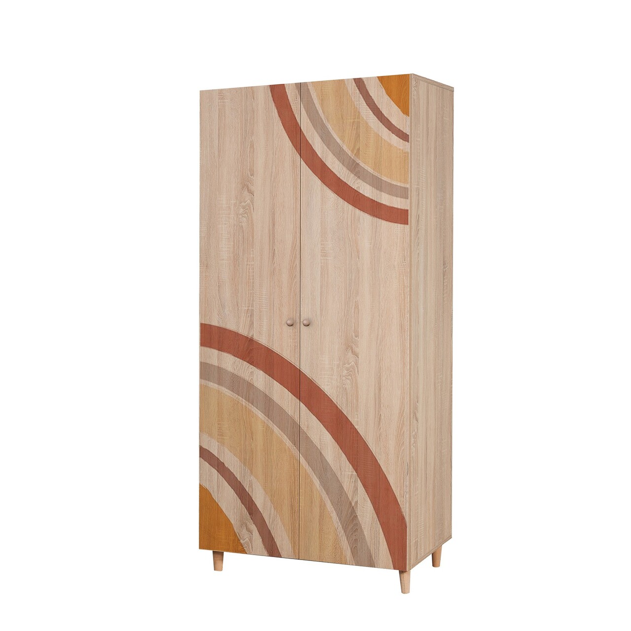 Dulap pentru haine, Vella, Lidya 2 -978, 90x192x52 cm, PAL, Sonomo - 2 | YEO
