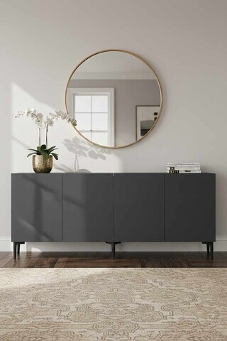 Consola, Hanah Home, Didema 180, 180x79x32 cm, Antracit