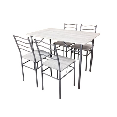 Set dining/bucatarie Bedora Mirazur, masa cu 4 scaune, 110x70x75 cm