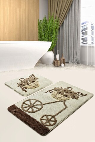 Set covoraș de baie (2 bucăți), chilai, alaçatı, fibre acrilice, multicolor