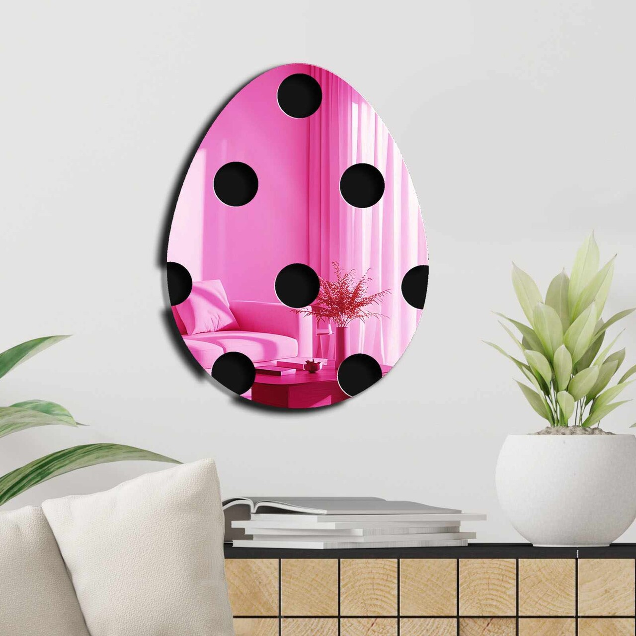 Oglinda decorativa, EAS003PINK, Partea de jos: 100% EVA (Grosime: 10 mm), Roz - view 3