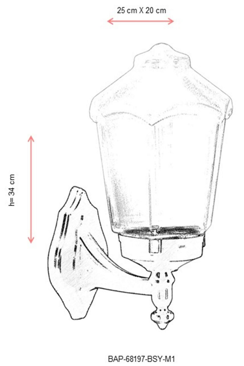 Lampa de exterior, Avonni, 685AVN1298, Plastic ABS, Negru