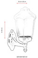 Lampa de exterior, Avonni, 685AVN1298, Plastic ABS, Negru