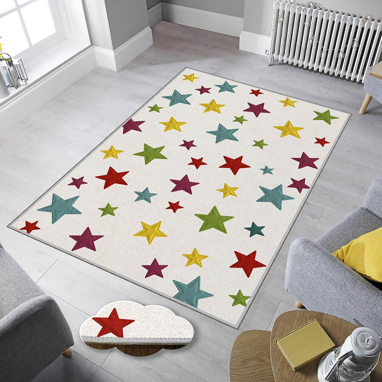Covor Eexfab754 100x200 cm Poliester Multicolor