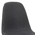 Scaun Bella, Pakoworld, 44x50x88 cm, metal/textil, gri inchis