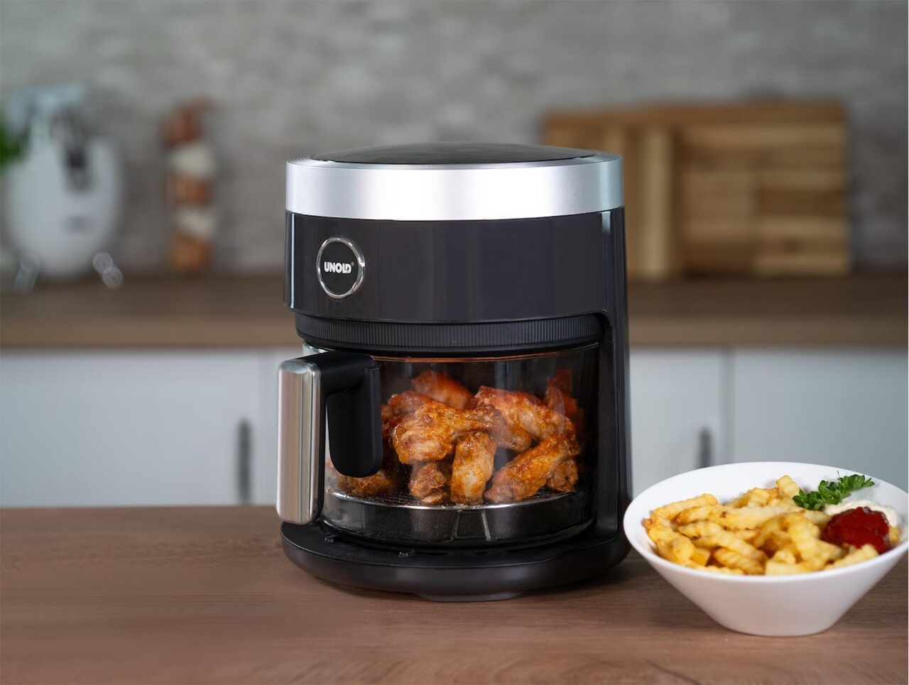Friteuza cu aer cald, sticla, 3,5 L, 1200 W - Unold - view 4