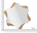 Oglinda decorativa Star, Mauro Ferretti, 80 cm, MDF/sticla, natural