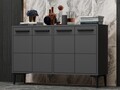 Consola, Odessa, Stria, 120x30x75 cm, PAL, Antracit