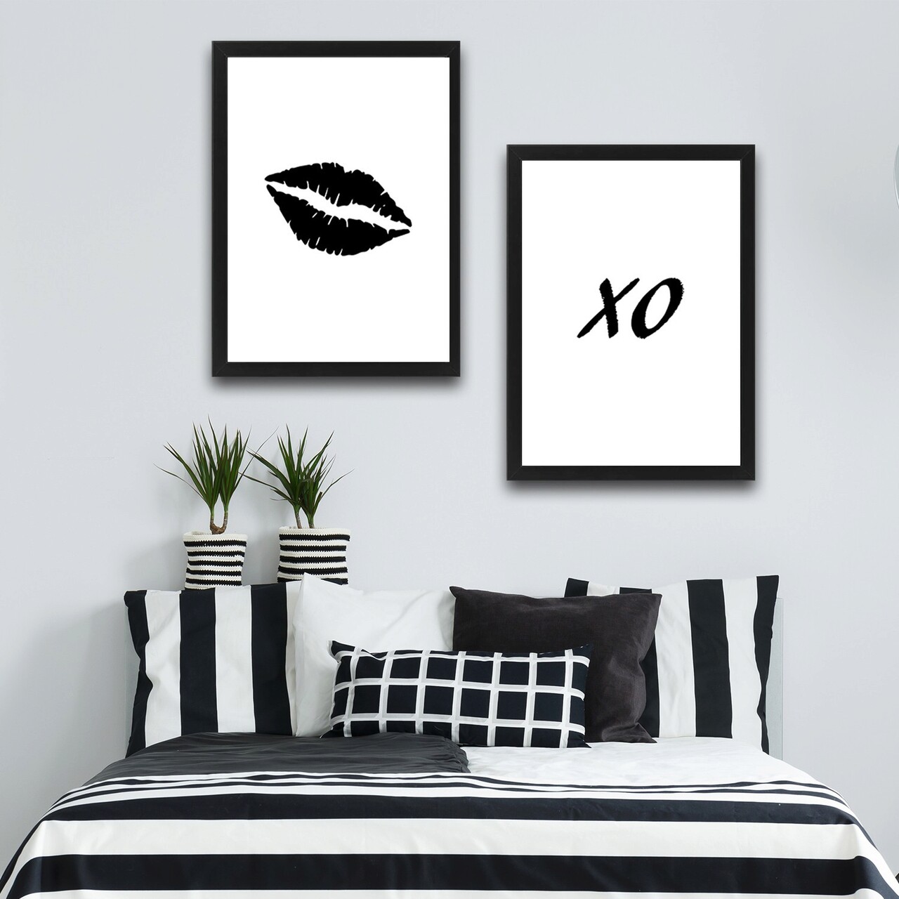Set 2 tablouri decorative, Xo Set, PAL, Hartie, Multicolor