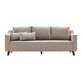Canapea extensibila 3 locuri PWF-0592, Pakketo, 230x90x74 cm, policoton/lemn de fag, crem