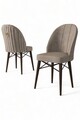 Set de scaune, Charlotte, Ritim, Metal, Cappuccino/Maro