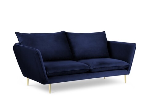 Canapea, Verveine, Mazzini Sofas, 3 locuri, 212x95x96 cm, catifea, albastru regal