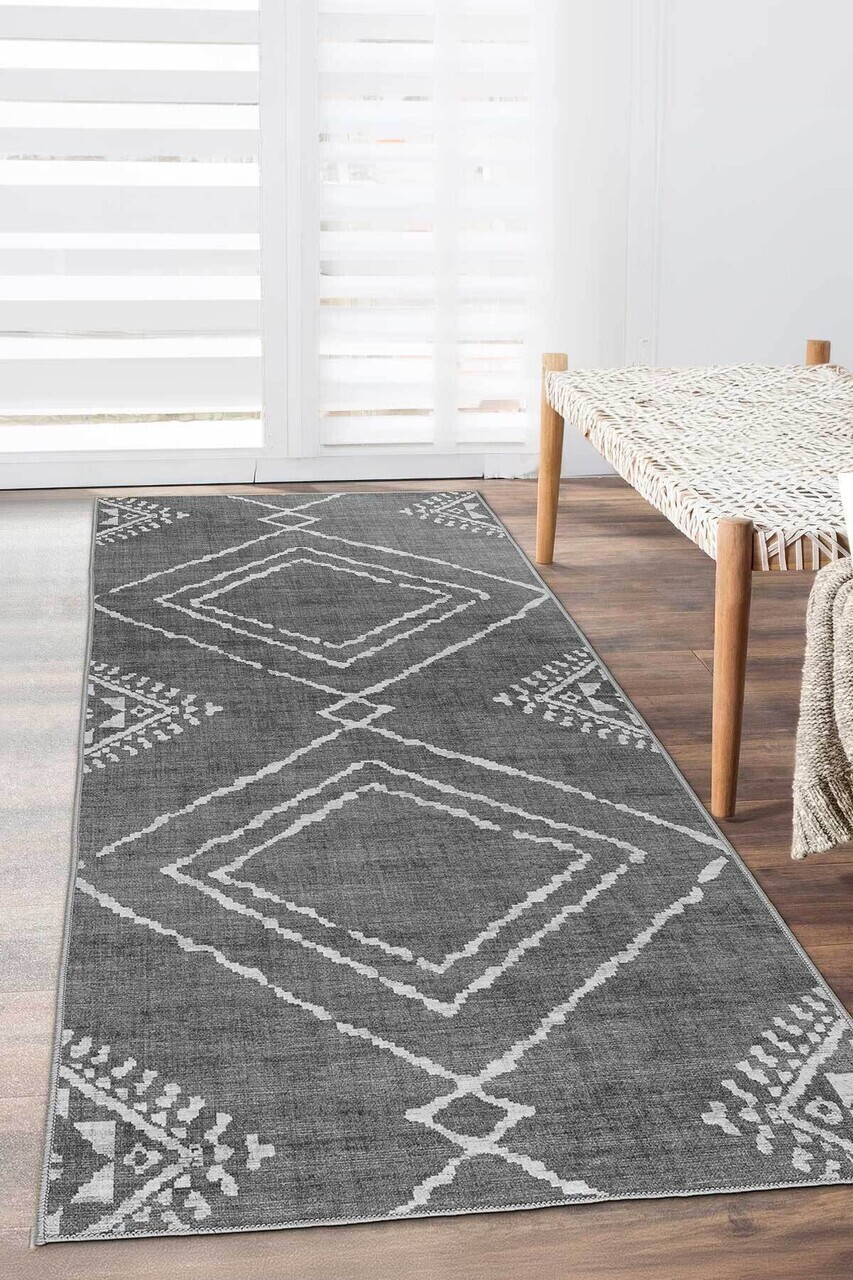 Covor, DC-7277-YOLLUK-57, 120x200 cm, Poliester, Gri