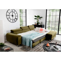 Coltar extensibil dreapta 3 locuri ELTAP, RT-33NU, Grayson, 278x205x92 cm, lemn/poliester, verde olive