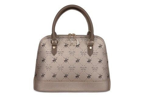 Geanta Beverly Hills Polo Club, 710, piele ecologica, auriu/kaki