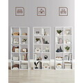 Biblioteca cu 10 compartimente, Scandinavian Style, Vasagle, 65.5x30x161.5 cm, PAL, alb cloud