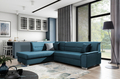 Coltar extensibil stanga 4 locuri ELTAP, BR48, Bergen, 247x214x83 cm, lemn/poliester, albastru