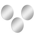 Oglinda decorativa, Mirrorland, Round, Oglindă indestructibilă cu obturator, Argintiu