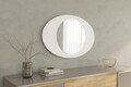 Oglinda decorativa, Siam, Obble, 60x90x2.2 cm, Alb