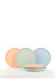 Set platouri servire, Hermia, 710KTP9740, Portelan, Portocaliu / Albastru / Verde