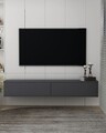 Comoda TV, Hanah Home, Aris, 120x25.8x29.6 cm, PAL , Antracit